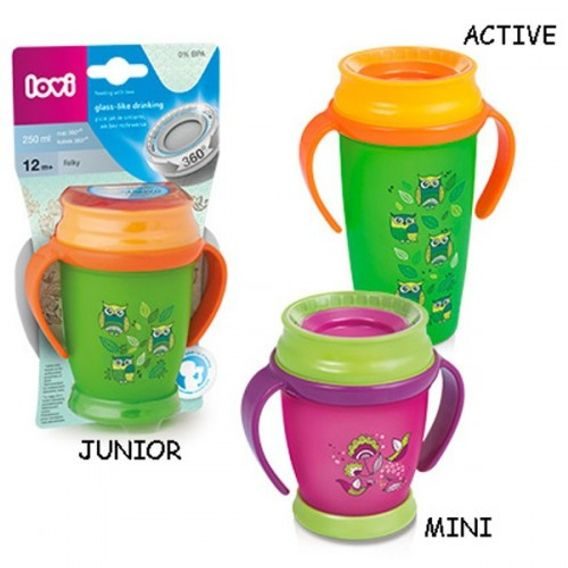 LOVI Hrníček 360 MINI 210ml s úchyty BUDDY BEAR