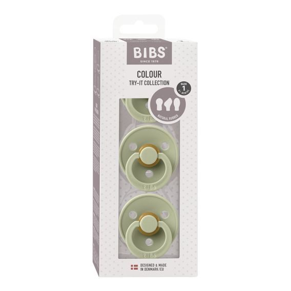 BIBS Set dudlíků Try It 3ks SAGE