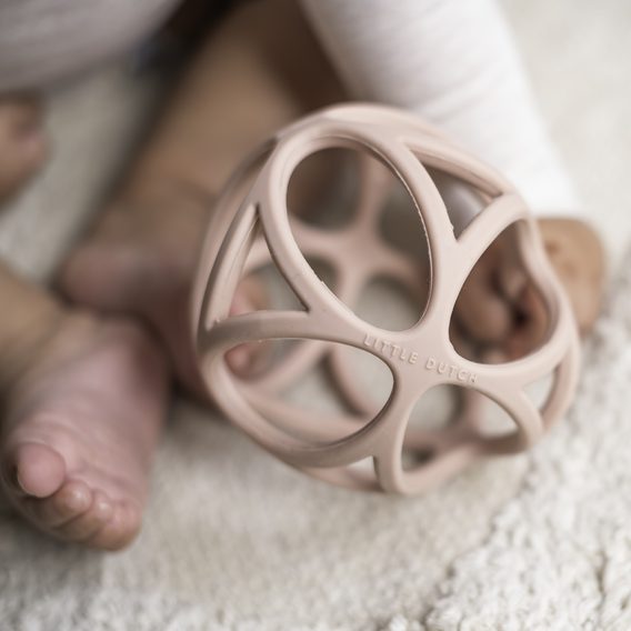 Little Dutch Senzorický silikonový míček PINK