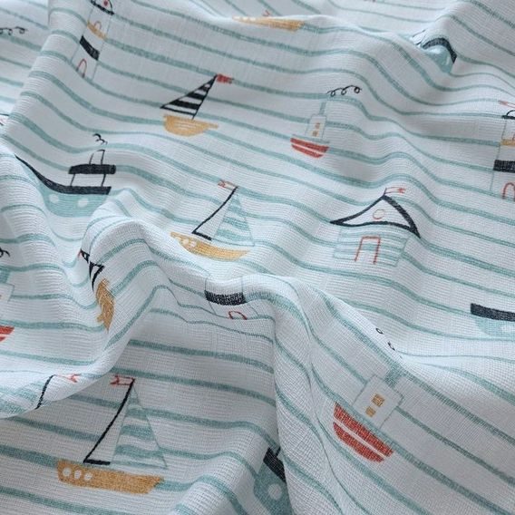 PREM Bavlněná plena s potiskem 70x70cm PLACHETNICE