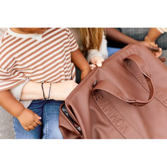 Childhome Přebalovací taška Mommy Bag Signature Vegan Leather Dark Brown