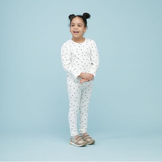 PINOKIO Legíny Tres Bien puntíky KRÉMOVÁ