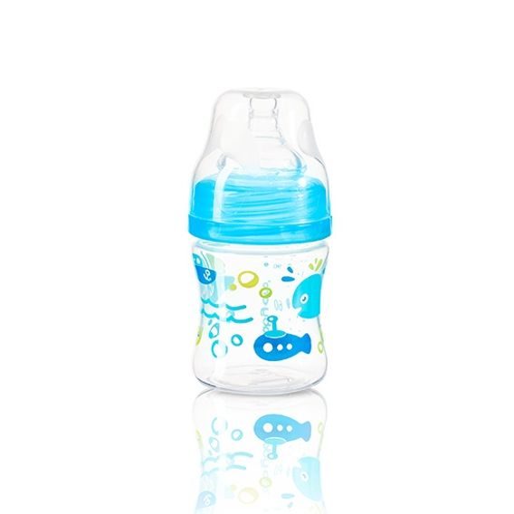 BabyOno Kojenecká láhev ŠIROKÉ HRDLO 120ml - MODRÁ