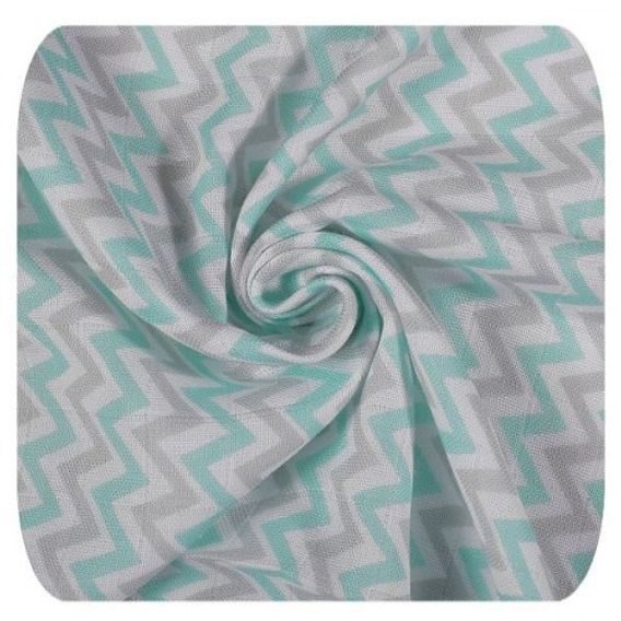 Kikko Bambusová osuška XKKO®BMB 90x100cm Scandinavian - MINT CHEVRON