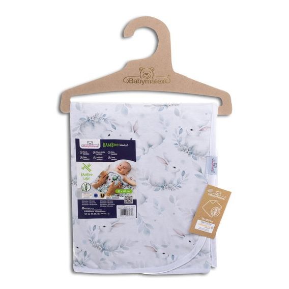 BabyMatex Dětská deka Bamboo (75x100) BOHO ZAJÍČCI