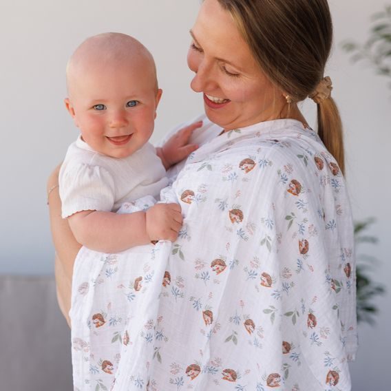 BabyOno Bavlněné pleny 3ks MINT Hedgehog