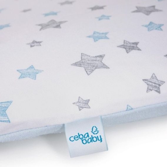 Ceba baby Potah na měkkou přebalovací podložku 75x72cm (2ks) - Grey Stars/Blue Stars