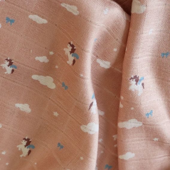 NUUROO Josefine Bambusové mušelínové pleny 2 ks Unicorn Sky