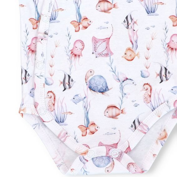 NINI Zavinovací body krátký rukáv Ocean Girl MOŘSKÁ ZVÍŘÁTKA