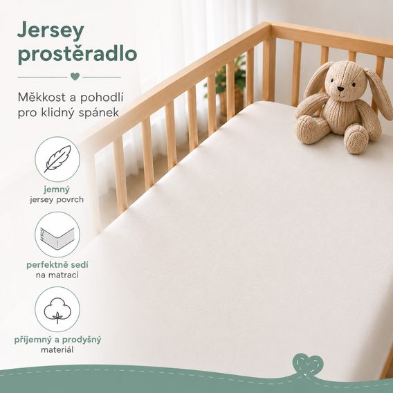 Pro Mrňousky Prostěradlo do postýlky jersey 120x60 cm MODRÉ
