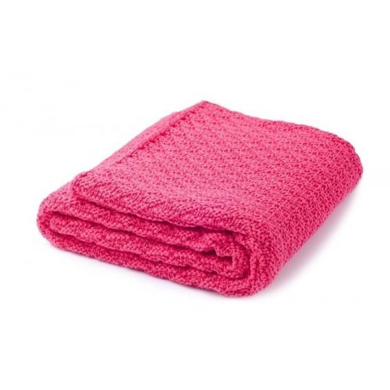 Le Pampuch Pletená dětská deka Bamboo/Cotton RASPBERRY