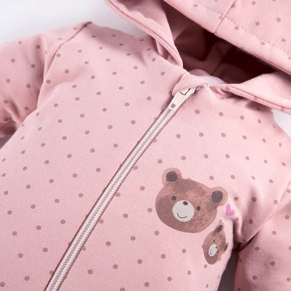 Eevi Kojenecká kombinéza overal Hearts&Bears RŮŽOVÁ