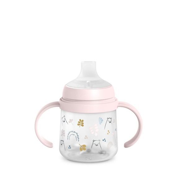 Suavinex BEAR 1.láhev s oušky 150ml RŮŽOVÁ