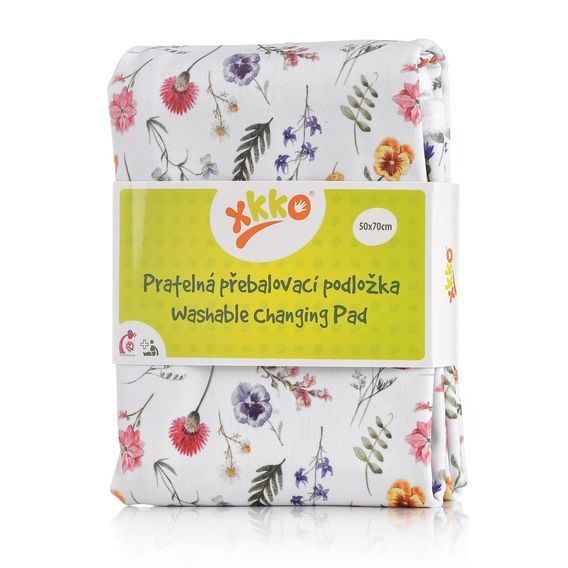 Kikko Pratelná přebalovací podložka XKKO 50x70cm - SUMMER MEADOW