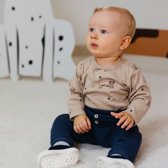 Eevi Souprava mikina + tepláčky Puppy Playtime TMAVĚ MODRÁ