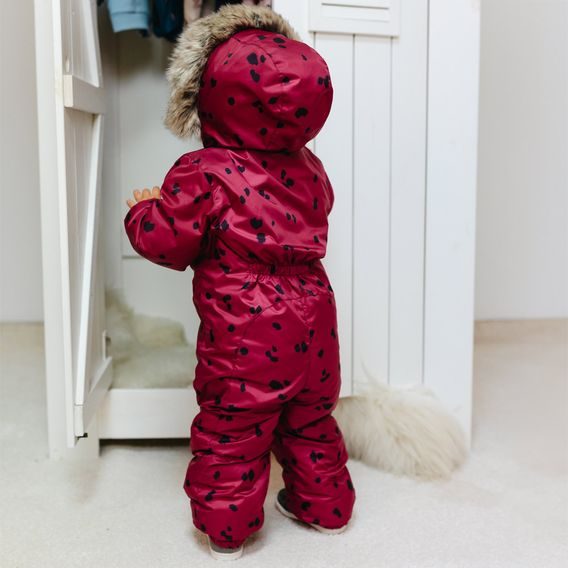 Eevi Zimní kombinéza Dogs&Spots RŮŽOVÁ