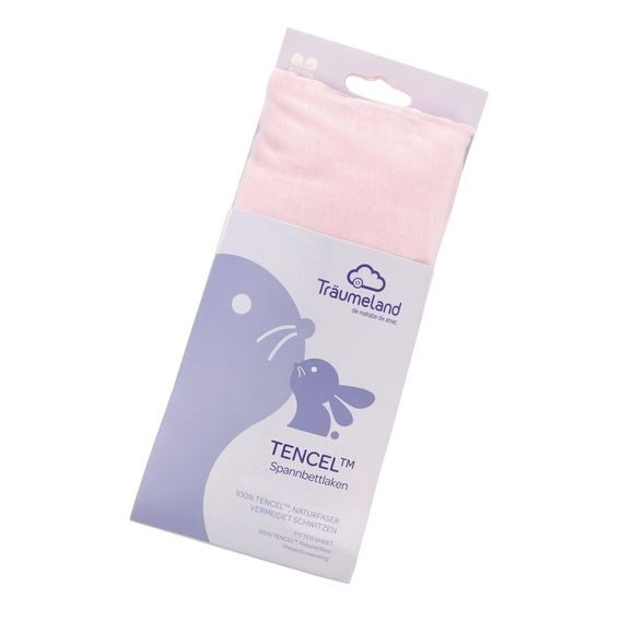Träumeland Prostěradlo Tencel 120x60/140x70 RŮŽOVÁ