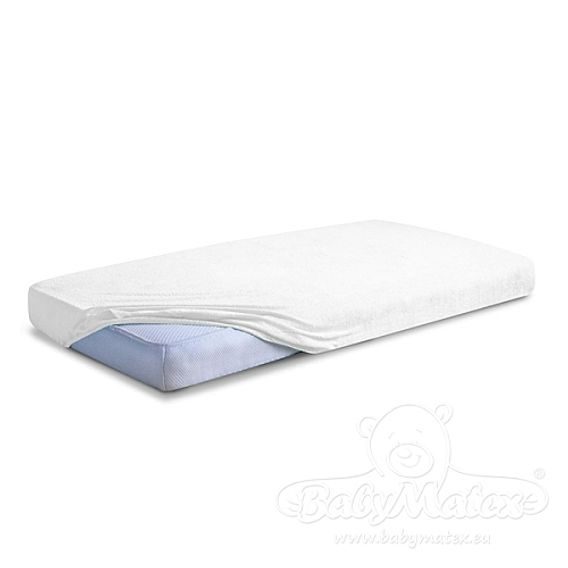 BabyMatex Prostěradlo froté Premium 140x70cm BÍLÉ