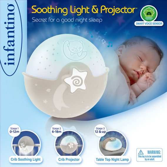 Infantino Noční lampička s projekcí Ecru