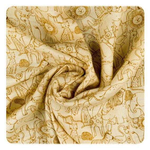 Kikko Bambusové pleny XKKO®BMB 70x70cm Safari HONEY MUSTARD MIX