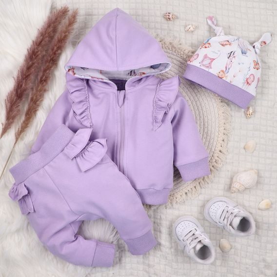 NINI Mikina s kapucí Ocean Girl LILA