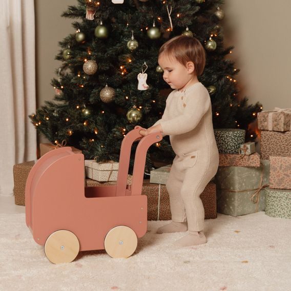 Little Dutch Kočárek pro panenky s panenkou Květiny a motýli