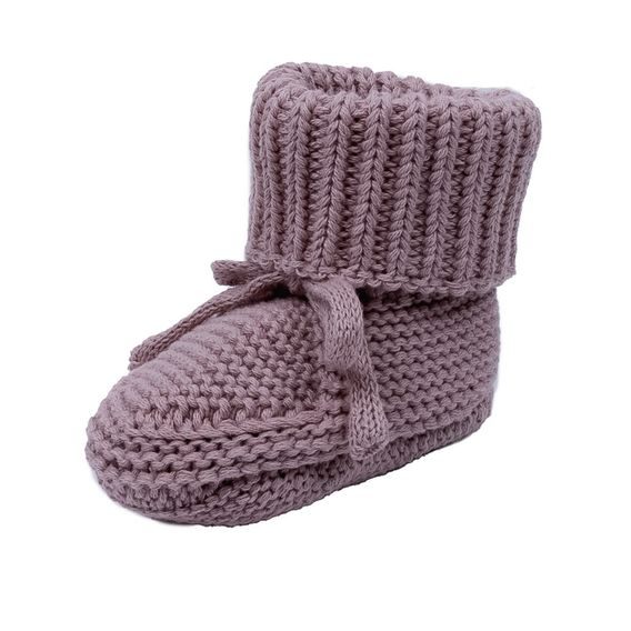 LODGER Capáčky 0-6m Slipper Knit Rose