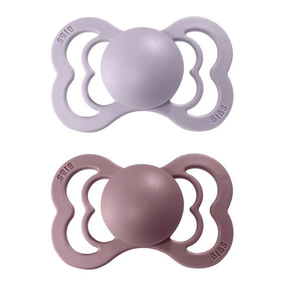 BIBS Supreme Dudlíky kaučuk symetrické 0-6m 2ks Dusky Lilac/Heather