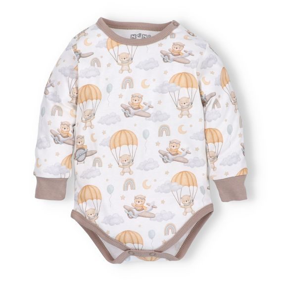 NINI Body dlouhý rukáv Méďa Pilot VZOROVANÉ