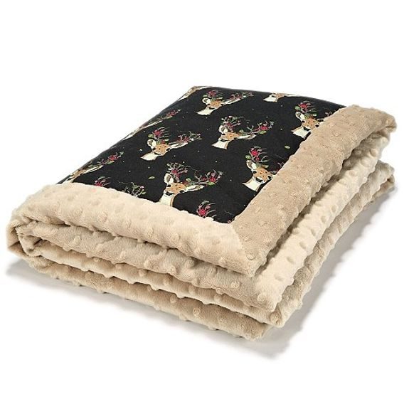 La Millou Luxusní dětská deka s výplní vel.S, OH MY DEER - LATTE by Katarzyna Zielinska