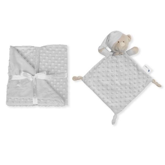 Interbaby Deka Kuličky + Přítulka Medvídek - ŠEDÁ