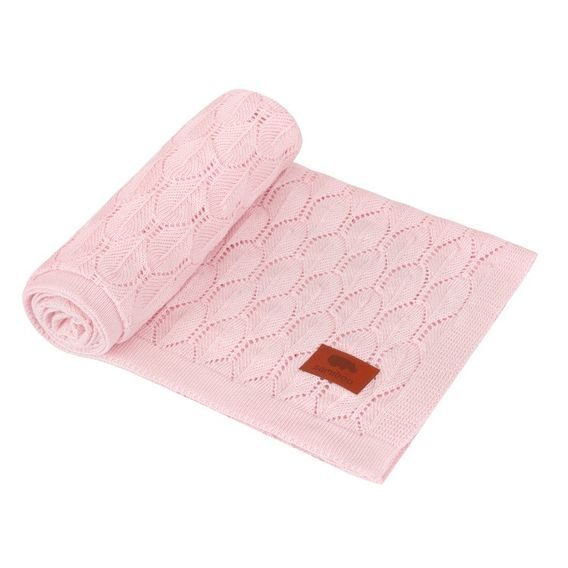 Samiboo Bambusová pletená deka Ažur ROSEWATER