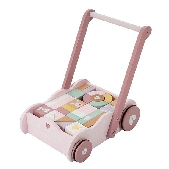 Little Dutch Dřevěný vozík se stavebnicí 2v1 - ADVENTURE PINK