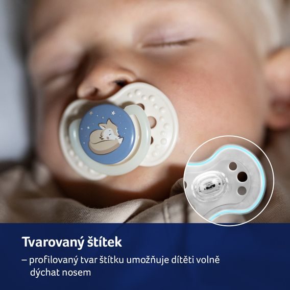 LOVI Dudlík 6-18m silikon dynamický Night&Day 2ks - GIRL