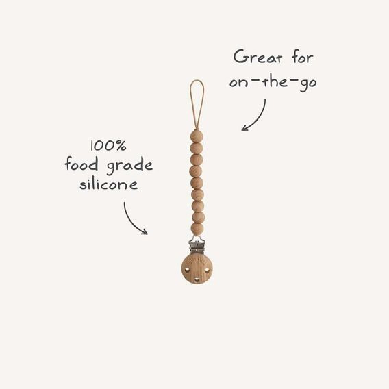 Mushie Klip na dudlík Hera POWDER PINK