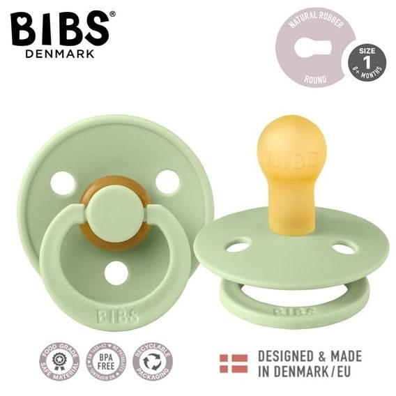 BIBS Colour dudlík kaučuk kulatý 0-6m PISTACHIO