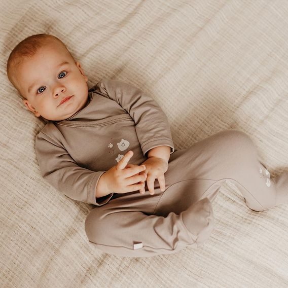 Eevi Body zavinovací Petite Medvídek HNĚDÁ