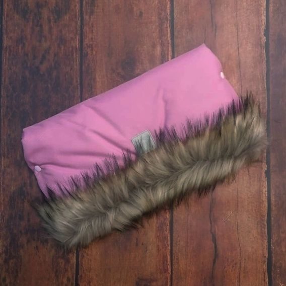 Beztroska Rukávník na kočárek s kožešinou PINK