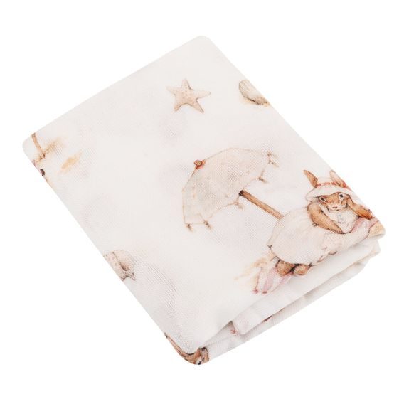 Samiboo Bambusová mušelínová plena Silver Plus "L" (100x100cm) Saint-Tropez Pink