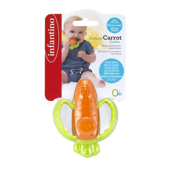 Infantino Kousátko silikonové Mrkev