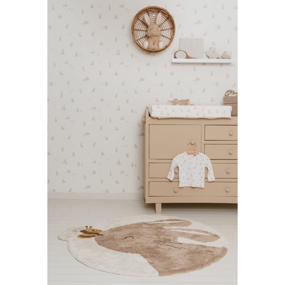 Little Dutch Dětský koberec organic KRÁLÍČEK