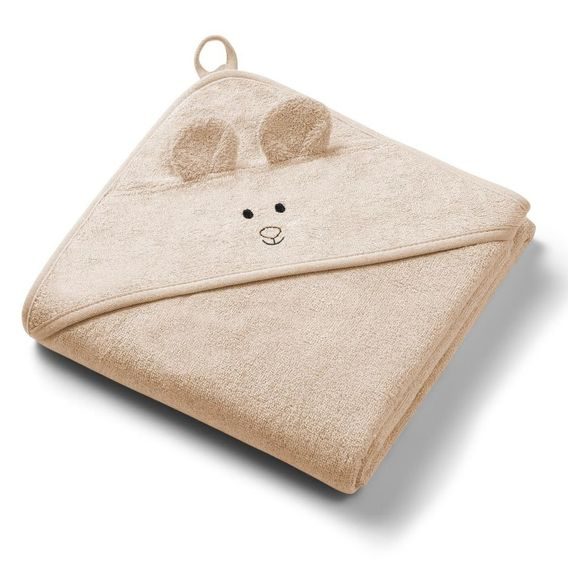 BabyOno Bambusová osuška s kapucí 100x100cm BÉŽOVÁ