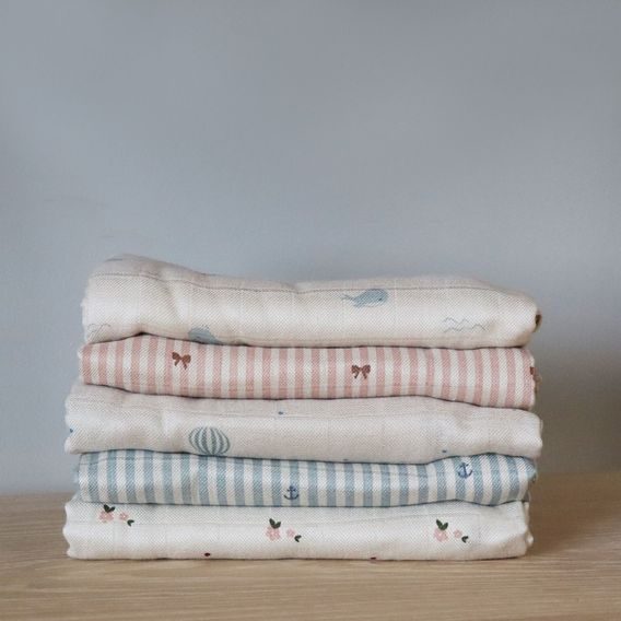 NUUROO Josefine Bambusové mušelínové pleny 2 ks Ocean