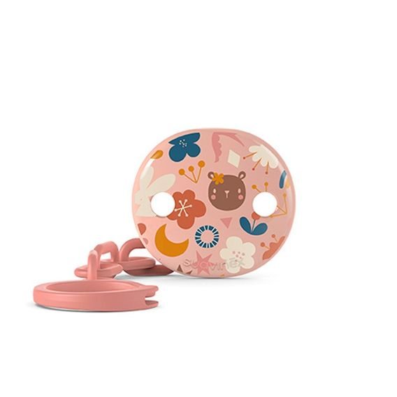 Suavinex Forest klip na dudlík RŮŽOVÁ