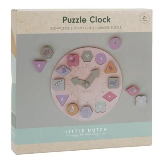 Little Dutch Hodiny s puzzle kostkami Farma