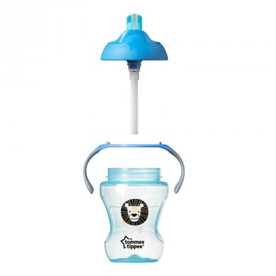 Tommee Tippee Netekoucí hrnek s brčkem Explora Easy Drink 230ml, 6m+ - MODRÝ