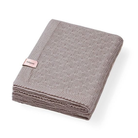 BabyOno Pletená dětská deka bambusová HNĚDÁ