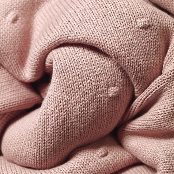 BabyOno Pletená dětská deka s plyšovou podšívkou RŮŽOVÁ