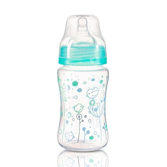 BabyOno Kojenecká láhev ŠIROKÉ HRDLO 240ml - MENTOLOVÁ