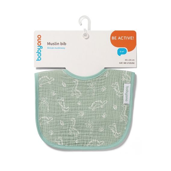 BabyOno Mušelínový bryndák 0m+ MINT